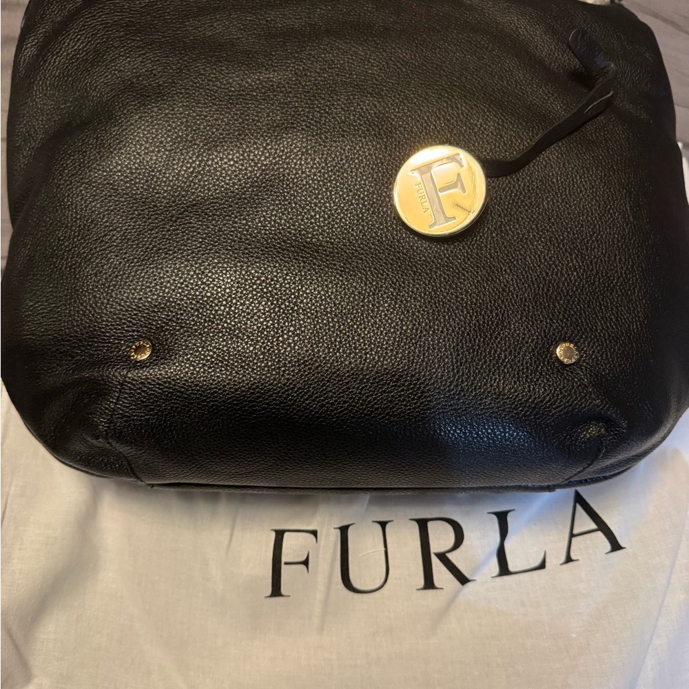 Furla Black Leather hobo Women's Bag - Picture 4 of 10